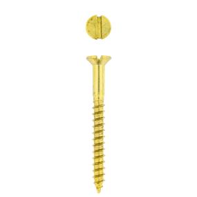 Wood Screw - Countersunk - Brass Plated